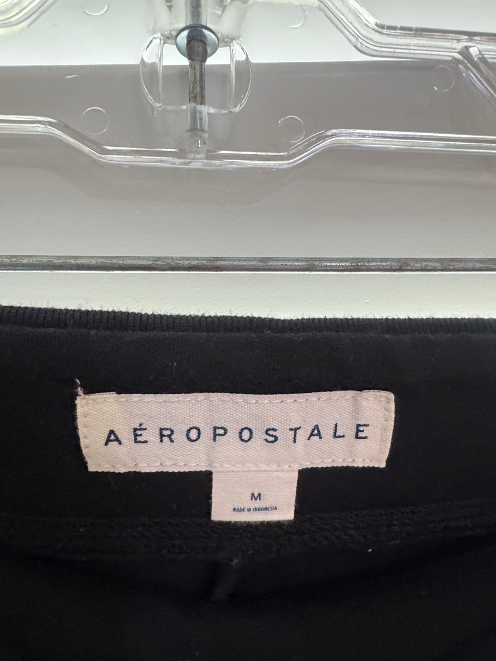 Aeropostale Black NYC 1987 Script Graphic Wide Leg Sweatpants Size Medium - Picture 2 of 3